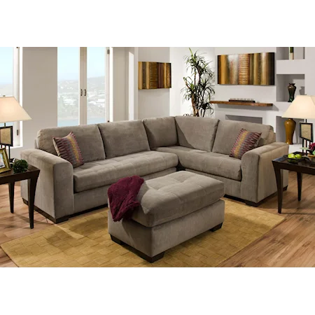 Contemporary Sectional Sofa with Corner Construction